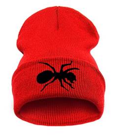 Beanie Mütze Hat Mütze Ant Ameise Red von morefaz