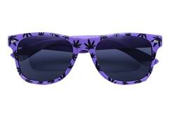 NEW UNISEX 420 Sonnenbrille Brille Weed Ganja UV400 Morefaz(TM) (Purple ) von morefaz