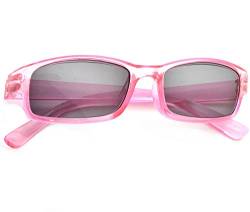 morefaz Damen Herren Lesebrille Sonnenbrille +1.5 +2.0 +3.0 +4.0 Slim Sun Readers Perfekt für den Urlaub Retro Vintage Brille MFAZ Ltd (+3.5 Sun, Pink) von morefaz