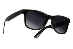 morefaz Damen Herren Lesebrille Sonnenbrille +Zip Case +1.5 +2.0 +3.0 +4.0 Slim Sun Readers Perfekt für den Urlaub Retro Vintage Brille MFAZ Ltd (+2.00 Sun, Black) von morefaz