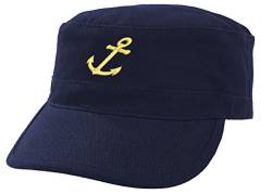 morefaz Kapitänsmütze Mütze Anker Army Military Baseballmütze Anchor Cap Schiff Yacht Captain (Nave Gold) MFAZ Ltd von morefaz