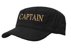 morefaz Kapitänsmütze Mütze Army Military Baseballmütze Cap Schiff Yacht Captain,First Mate,Crew,Cabin Boy,Pirate (Captain Black Gold) von morefaz