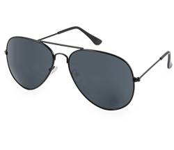 morefaz New Unisex (Mens Womens) Aviator Retro Vintage Sonnenbrille Brille Sunglasses Shades UV400 Protection (TM) (Aviator Black) von morefaz
