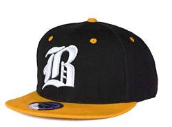 morefaz New Unisex Snapback Mütze Cap Gothic 3D B Flexfit Baseball Kappe Damen Herren Hut Caps Snap Back (B Yellow White) von morefaz