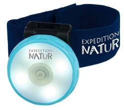 moses Expedition Natur Armband-Licht Clip & Move | mit Mini-USB-Anschluss | 4 Leuchtmodi | größenverstellbares Armband | schwenkbarer Lampenkopf | Glow-in-the-Dark-Effekt von moses