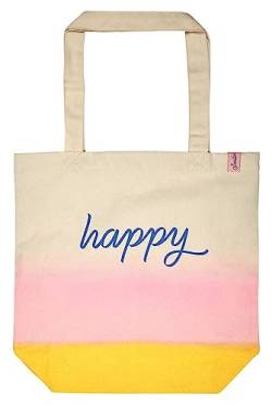 moses Smile Shopper Happy | Maße ca. 45 x 38 x 3 cm | Einkaufstasche aus Bio-Baumwolle | Beutel zum Einkaufen von moses