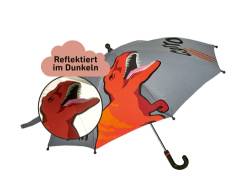 moses. reflektierender Regenschirm T-Rex, Kinderregenschirm mit Dino-Motiv, cooler Schirm für Jungs, das Highlight für Regentage, Durchmesser: 65 cm von moses