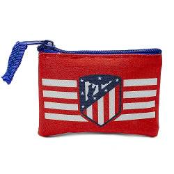 Geldbörse Atlético de Madrid Wappen Rot Weiß Reißverschluss Offizielles Produkt, 12 x 10 cm, rot, geldbörsen von ms móvil shop