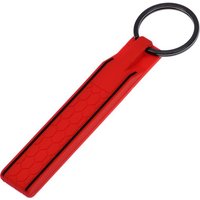 mt-key Schlüsselanhänger Silikon Schlüssel Band Key Tag Schlüssel Anhänger im Wabe Design Rot von mt-key