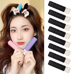 8 Stück Volumizing Hair Clips, Root Clips for Hair Volume, Velcro Hair Clips, Fluffy Hair Volumizer Clips, Clips Barrettes Styling DIY Instant Hair Volumizing Clips für Frauen (Black) von mugeleen