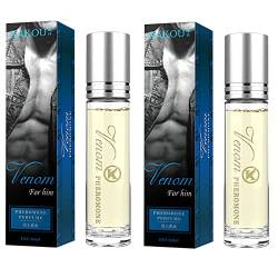 Erotik-Parfüm für Intimpartner, 10ml Pheromon-Parfüm für Romantik, Paar-Parfüm für mehr Intimität, Pheromon-infundiertes ätherisches Öl-Parfüm, Parfüm für Männer Frauen (Männlich-2 Pcs) von mugeleen