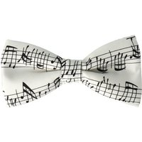 mugesh Krawatte Fliege Notenzeile (weiß) für Musiker von mugesh