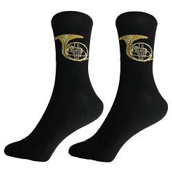 mugesh Musik-Socken Horn (46/48) - Schönes Geschenk für Musiker von mugesh