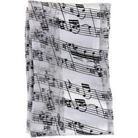 mugesh Schal Schal Noten (weiß/schwarz), für Musikerinnen und Musiker von mugesh