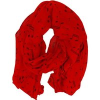 mugesh Schal Schal Notenmotive rot, für Musikerinnen und Musiker von mugesh