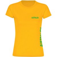 multifanshop T-Shirt Damen Australien - Brust & Seite - Frauen von multifanshop
