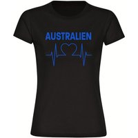 multifanshop T-Shirt Damen Australien - Herzschlag - Frauen von multifanshop