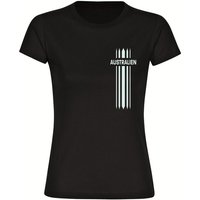 multifanshop T-Shirt Damen Australien - Streifen - Frauen von multifanshop