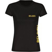 multifanshop T-Shirt Damen Belgien - Brust & Seite - Frauen von multifanshop