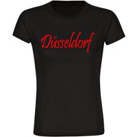 multifanshop T-Shirt Damen Düsseldorf - Schriftzug - Frauen von multifanshop