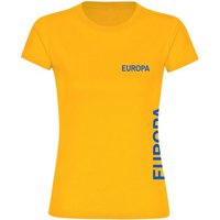 multifanshop T-Shirt Damen Europa - Brust & Seite - Frauen von multifanshop