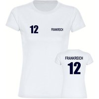 multifanshop T-Shirt Damen Frankreich - Trikot 12 - Frauen von multifanshop