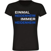 multifanshop T-Shirt Damen Heidenheim - Einmal Immer - Frauen von multifanshop
