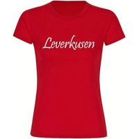 multifanshop T-Shirt Damen Leverkusen - Schriftzug - Frauen von multifanshop