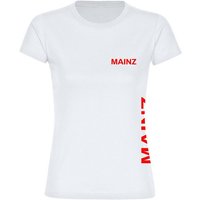 multifanshop T-Shirt Damen Mainz - Brust & Seite - Frauen von multifanshop