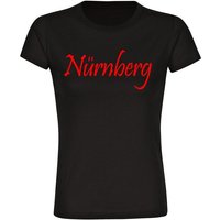 multifanshop T-Shirt Damen Nürnberg - Schriftzug - Frauen von multifanshop