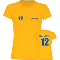 multifanshop T-Shirt Damen Ukraine - Trikot 12 - Frauen von multifanshop