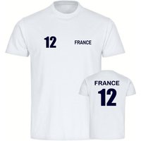 multifanshop T-Shirt Kinder France - Trikot 12 - Jungen Mädchen Shirt Fanartikel von multifanshop