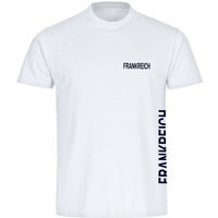 multifanshop T-Shirt Kinder Frankreich - Brust & Seite - Jungen Mädchen Shirt Fanartikel von multifanshop