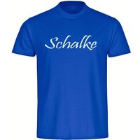 multifanshop T-Shirt Kinder Schalke - Schriftzug - Jungen Mädchen Shirt Fanartikel von multifanshop