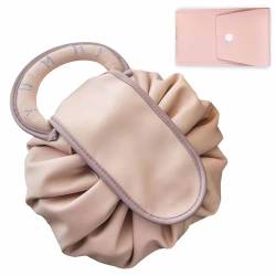 Make up Tasche mit Kordelzug, Kulturbeutel, Kosmetiktasche Damen, Tragbare Schmink und Make-Up Tasche, Mit Aufbewahrungstasche，Herren & Damen, Ideal als Waschtasche oder Kosmetikkoffer (Rosa) von mumisuto