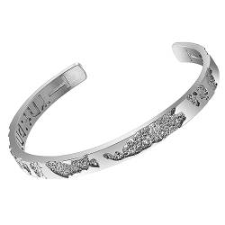 murtoo Armband Herren,Wikinger Armband von Edelsthal für Herren,Silber Armband für Männer Damen, Tolle Geschenkidee für Männer Damen(Silber,21,5cm) von murtoo