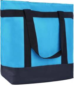 musbus Isolierte Kühltasche mit HD-Wärmedämmung – hochwertige, faltbare weiche Kühltasche ist eine perfekte isolierte Lebensmitteltasche, Lebensmittel-Liefertasche,, blau, 35.5cm x 20cm x 43cm, von musbus
