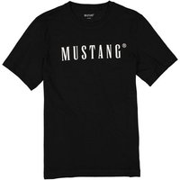 MUSTANG Herren T-Shirt schwarz Baumwolle von mustang