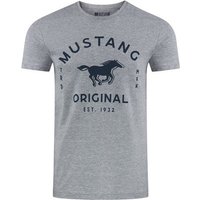 MUSTANG T-Shirt Herren Printshirt Alex C Print Tee Regular Fit (1-tlg) Kurzarm Tee Shirt mit Rundhalsausschnitt von mustang