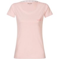 MUSTANG T-Shirt Lounge Damen Shirt Everyday (Packung, 1-tlg) lässige Weite, Toniger Logo-Print mit Herz auf der Brust von mustang