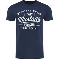 Mustang Herren T-Shirt Mehrfarbig Rundhals Regular Fit S bis 6XL von mustang