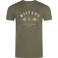 Mustang Herren T-Shirt Mehrfarbig Rundhals Regular Fit S bis 6XL von mustang