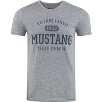 Mustang Herren T-Shirt Mehrfarbig Rundhals Regular Fit S bis 6XL von mustang