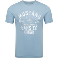 Mustang Herren T-Shirt Mehrfarbig Rundhals Regular Fit S bis 6XL von mustang