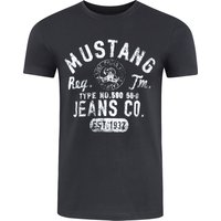 Mustang Herren T-Shirt Mehrfarbig Rundhals Regular Fit S bis 6XL von mustang