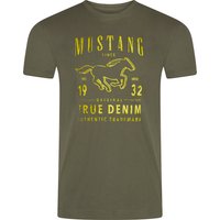 Mustang Herren T-Shirt Mehrfarbig Rundhals Regular Fit S bis 6XL von mustang