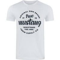 Mustang Herren T-Shirt Mustang Mehrfarbig Rundhals Regular Fit S bis 6XL von mustang