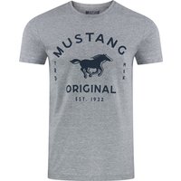 Mustang Herren T-Shirt Mustang Mehrfarbig Rundhals Regular Fit S bis 6XL von mustang