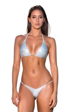 my sexy bikini - String Triangel Bikini Mini - Séduction Grau Metal (Unter: 38/40 | BH: 2) von my sexy bikini