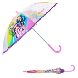 mybagstory - Regenschirm für Kinder - Rainbow High- Rosa - Kindergarten - Urlaub - Regenschirm Mädchen - 71 cm - Geschenkidee - Leicht - Kompakt - Manuelles Öffnen - Strapazierfähig - Anti-Knippen von mybagstory